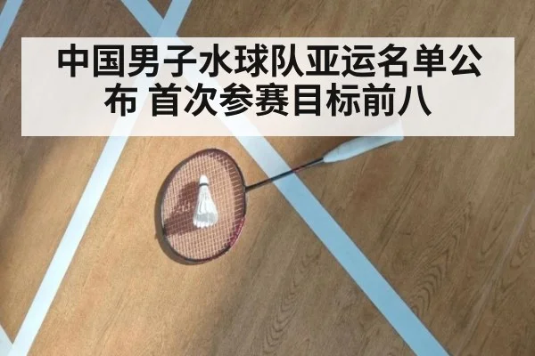 中国男子水球队亚运名单公布 首次参赛目标前八